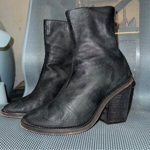 Free People Black Heeled Boots